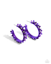 Load image into Gallery viewer, Fashionable Flower Crown - Purple Earrings