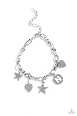 Legacy Letters - White - N Bracelet