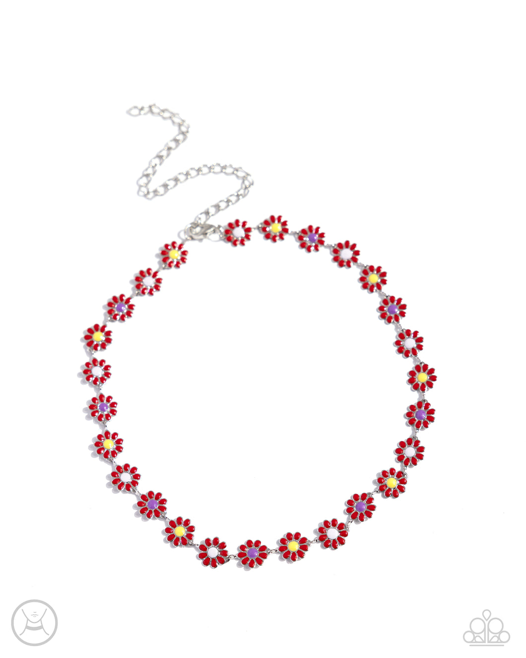 Floral Falsetto - Red Choker Necklace Set