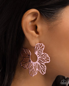 Floral Fame - Pink Earrings