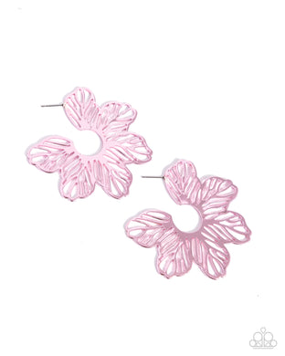 Floral Fame - Pink Earrings