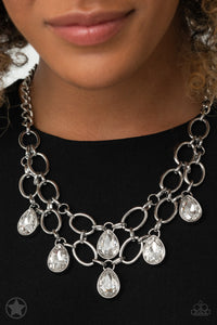 Show-Stopping Shimmer - White Necklace Set