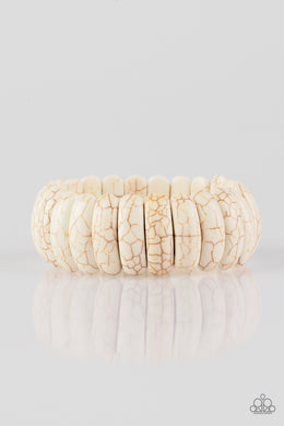 Peacefully Primal - White Bracelet