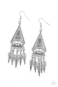 Me Oh MAYAN - Silver Earrings