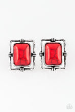 Load image into Gallery viewer, Center STAGECOACH - Red Earrings