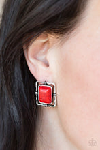 Load image into Gallery viewer, Center STAGECOACH - Red Earrings