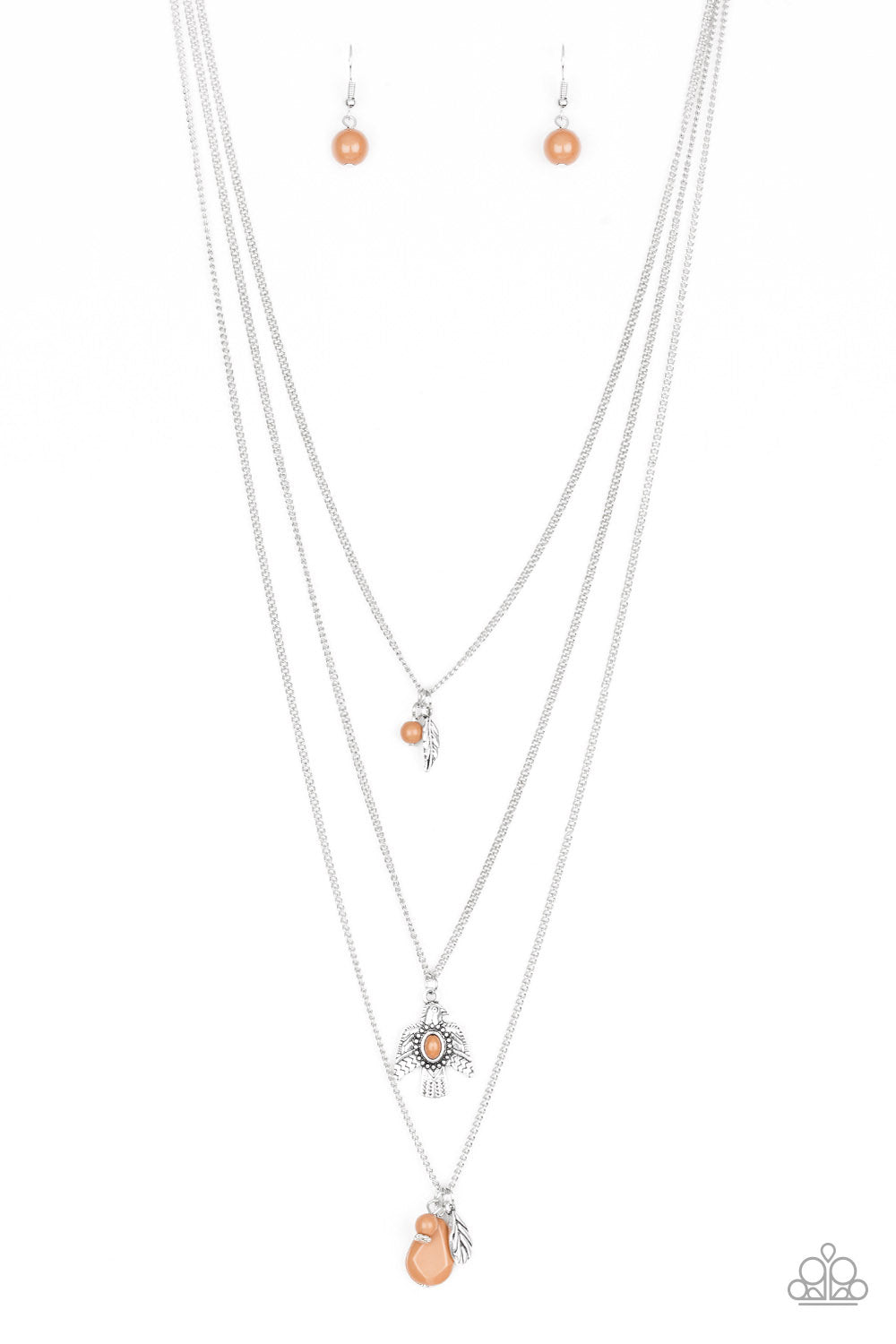 Soar With The Eagles - Brown Necklace Set