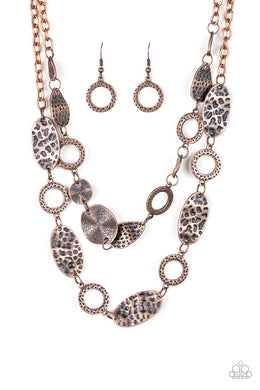 Trippin On Texture - Copper Necklace Set