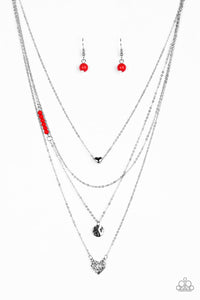 Gypsy Heart - Red Necklace Set