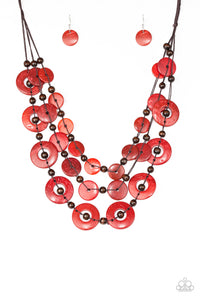 Catalina Coastin - Red Necklace Set