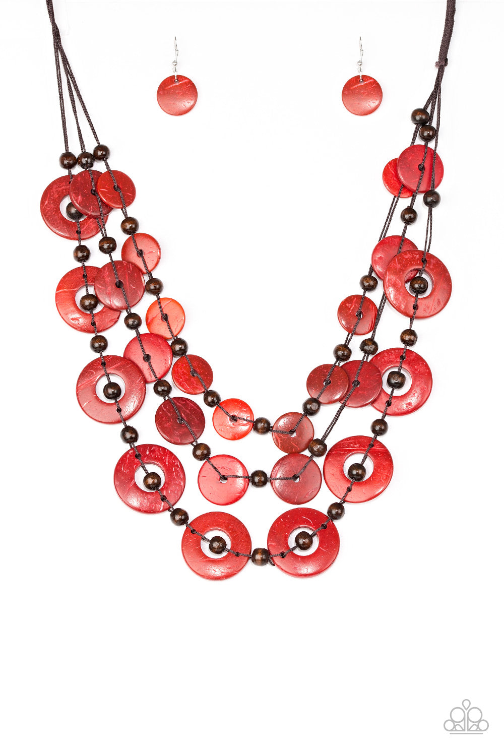 Catalina Coastin - Red Necklace Set