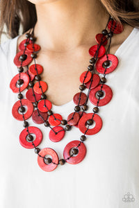 Catalina Coastin - Red Necklace Set