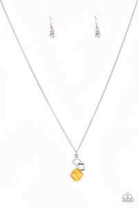 Stylishly Square - Yellow Necklace Set