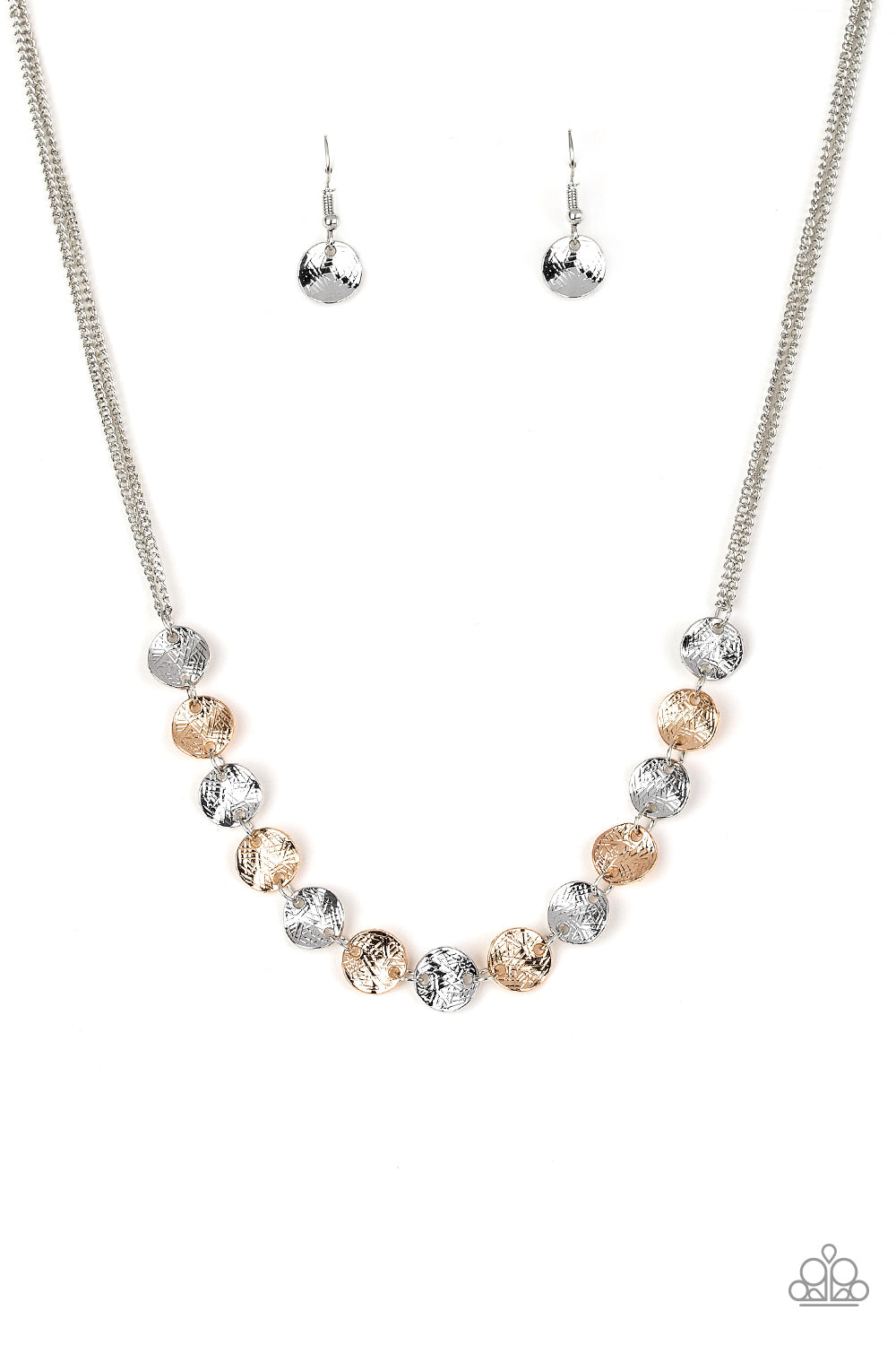 Simple Sheen - Silver Necklace Set