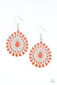 City Chateau - Orange Earrings