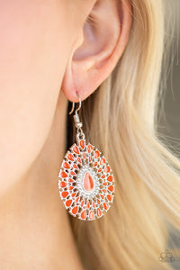 City Chateau - Orange Earrings