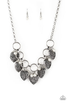 Very Valentine - White Necklace Set