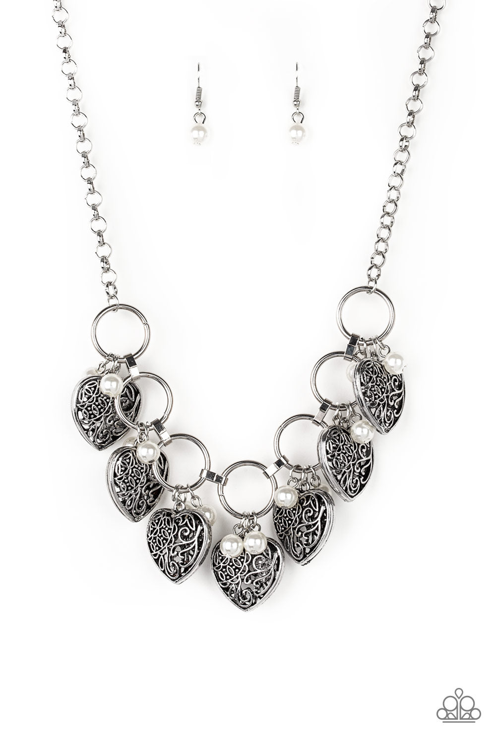 Very Valentine - White Necklace Set