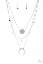 Load image into Gallery viewer, Lunar Lotus - Purple Necklace Set