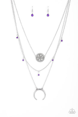 Lunar Lotus - Purple Necklace Set