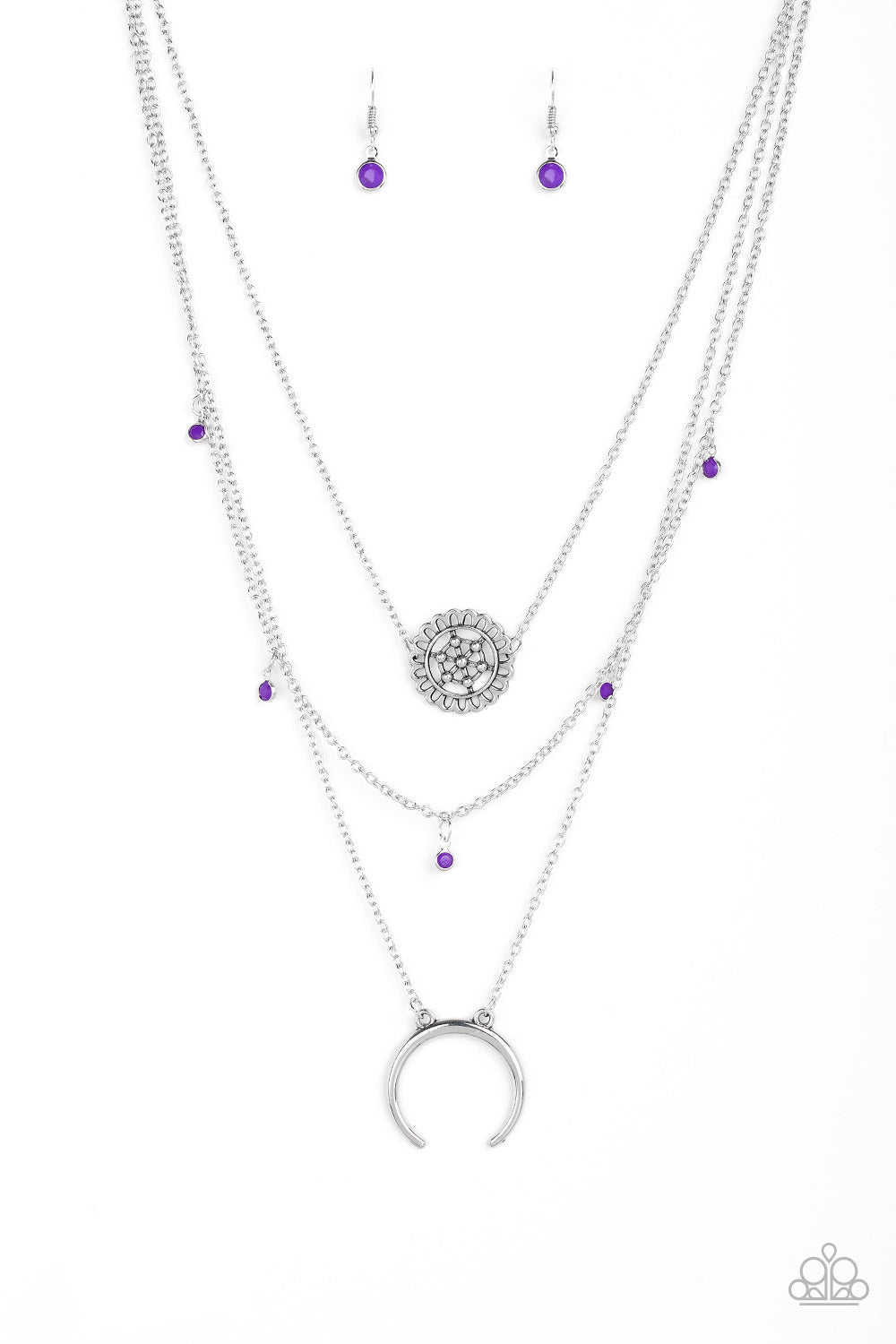 Lunar Lotus - Purple Necklace Set