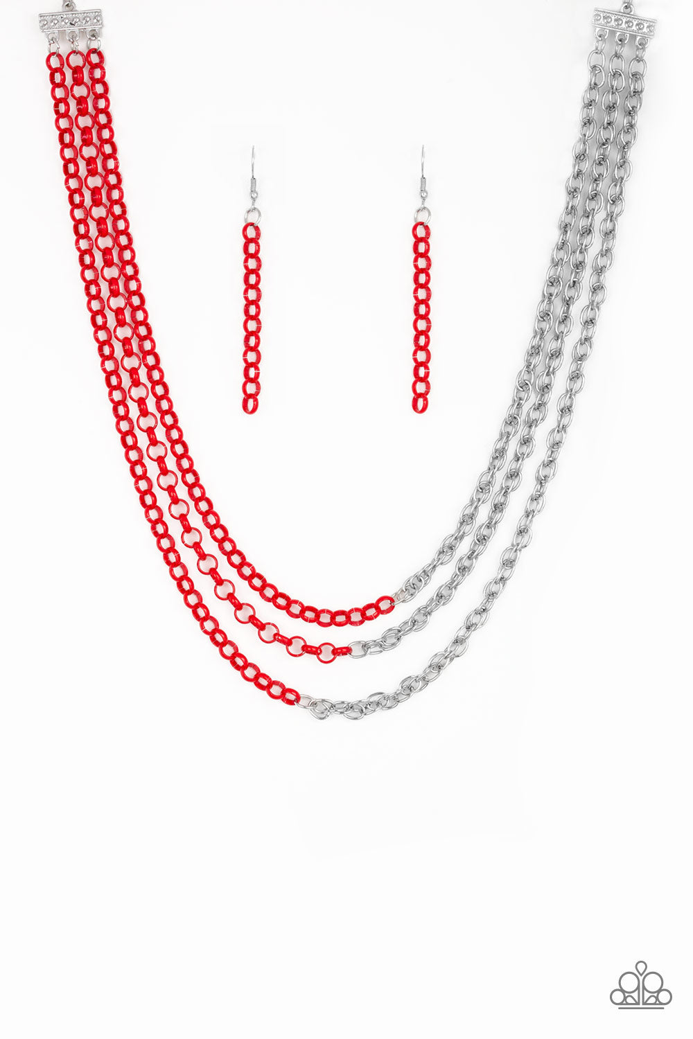 Turn Up The Volume - Red Necklace Set