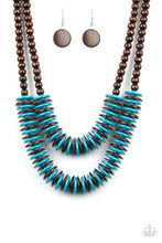 Load image into Gallery viewer, Dominican Disco - Blue Necklace