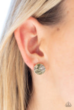 Load image into Gallery viewer, Bright As A Button - Brass Earrings