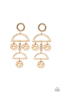 Incan Eclipse - Gold Earrings