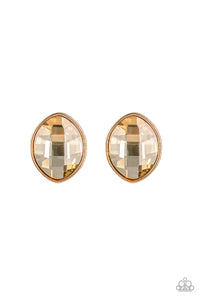 Movie Star Sparkle - Gold Earrings