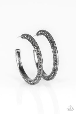 Dazzling Diamond-naire - Black Earrings