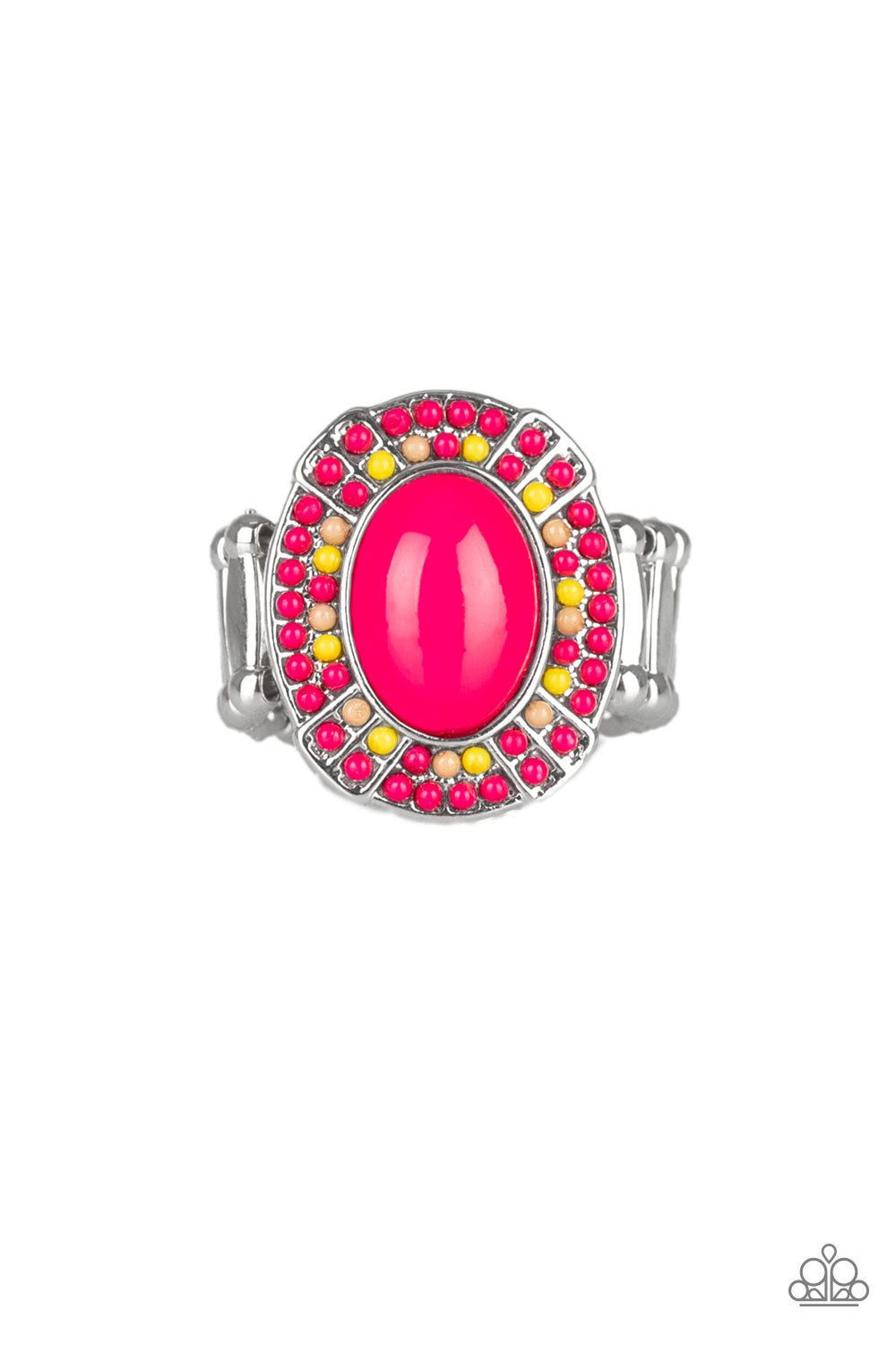 Colorfully Rustic - Pink Ring