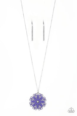 Spin Your PINWHEELS - Purple Necklace Set