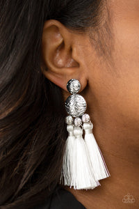 Taj Mahal Tourist - White Earrings