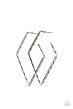 Load image into Gallery viewer, Geo Grunge - Silver Earrings