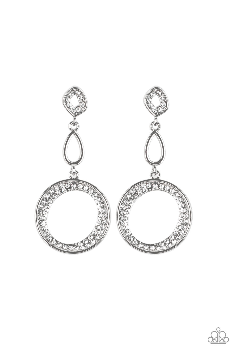 On The Glamour Scene - White Earrings