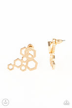 Load image into Gallery viewer, Six-Sided Shimmer - Gold Earrings