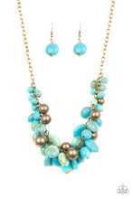 Load image into Gallery viewer, Full Out Fringe - Blue Necklace Set