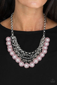 One-Way WALL STREET - Pink Necklace
