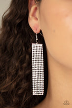 Load image into Gallery viewer, Top-Down Shimmer - White Earrings