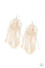 Load image into Gallery viewer, MACRAME, Myself, and I - White Earrings