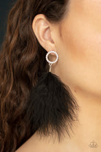 Load image into Gallery viewer, BOA Down - Black Earrings