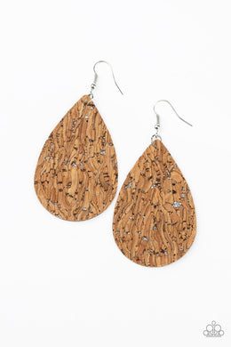 CORK It Over - Silver Earring