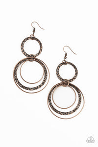 Eclipsed Edge - Copper Earrings