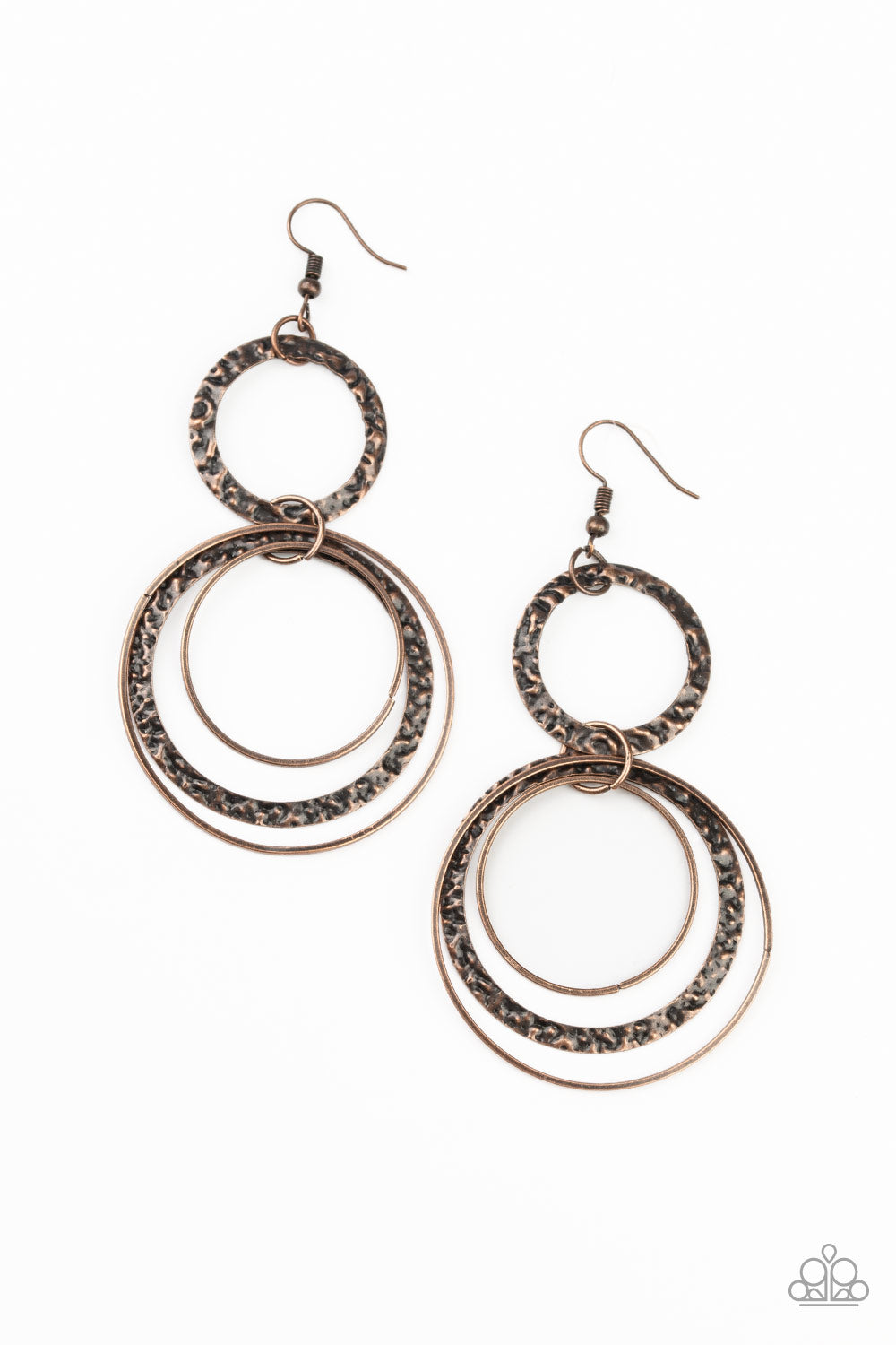 Eclipsed Edge - Copper Earrings