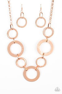 Ringed in Radiance - Copper Necklace Set