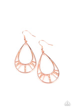 Load image into Gallery viewer, Line Crossing Sparkle - Copper Earrings