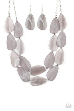 Colorfully Calming - Silver Necklace Set