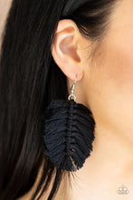 Load image into Gallery viewer, Knotted Native - Black Earrings