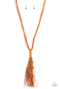 Hand-Knotted Knockout - Orange Necklace Set